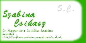 szabina csikasz business card